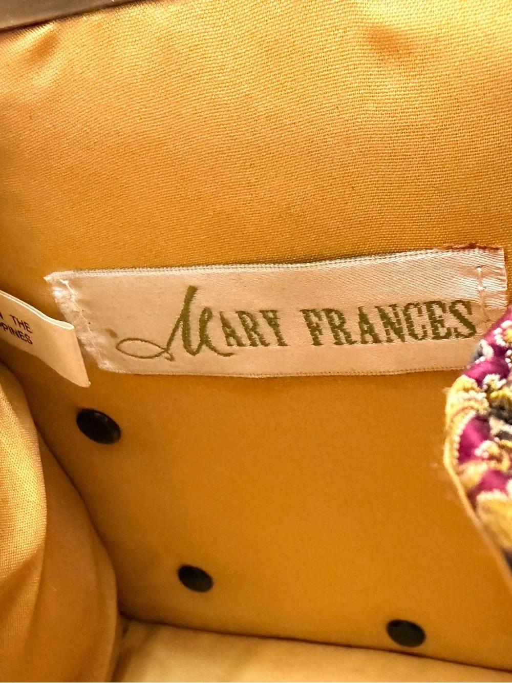 Rare Vintage Collectible Mary Frances Gilded Age Beaded Amethyst Frame Bag GUC